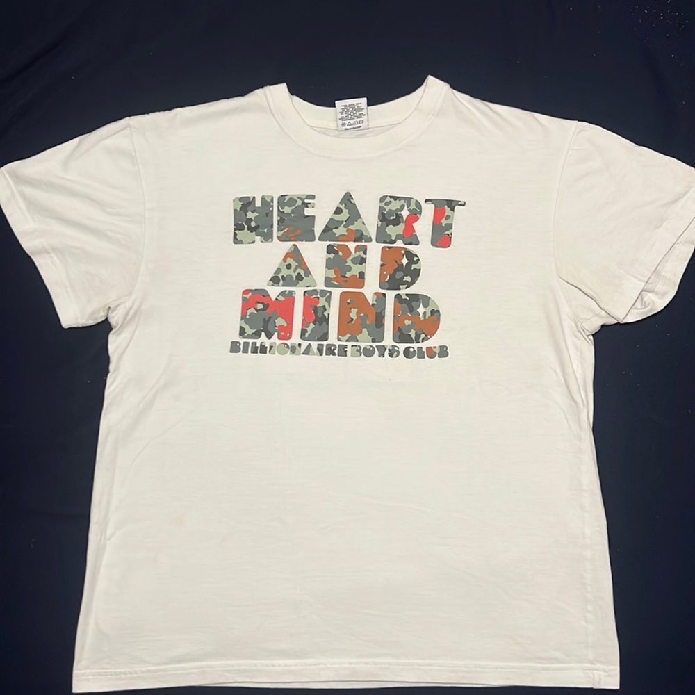 BBC Billionaire Boys Club - Heart and Soul white s/s Tee - Size Large Pre-owned
